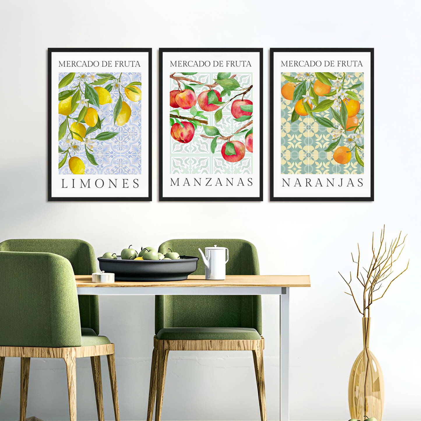 Lemon Fruit Market Frame Wall Art