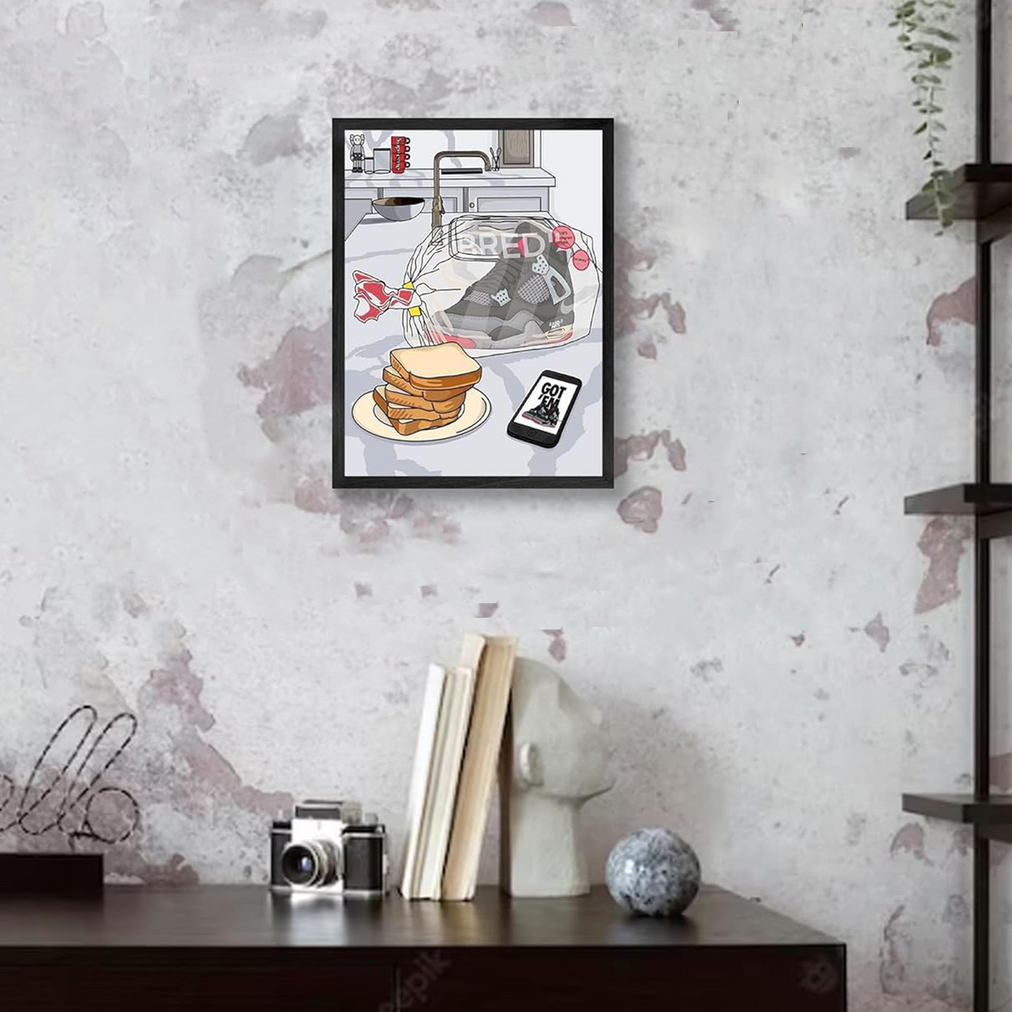 Air Jordan 4 Sneaker Framed Wall Art