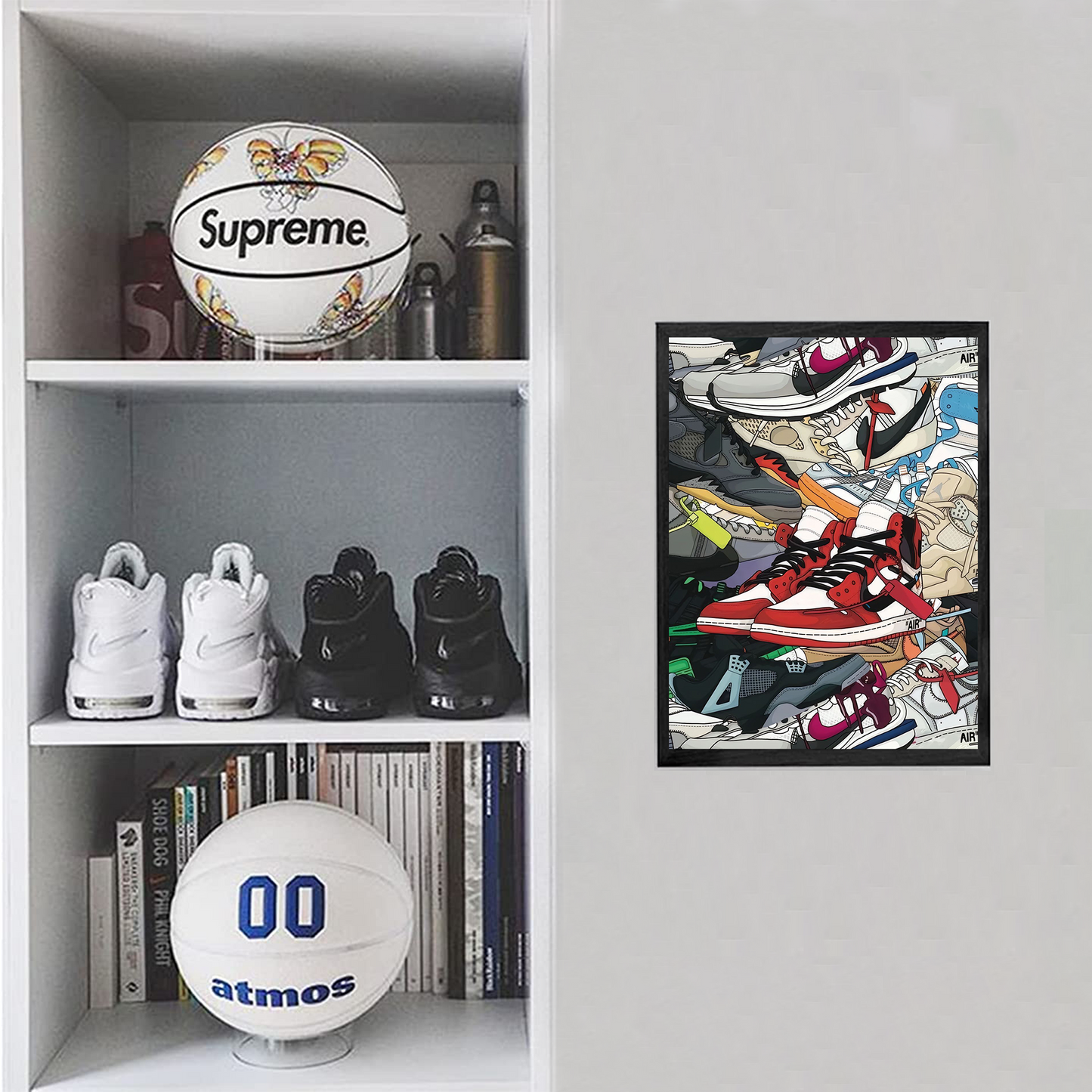 Off White Sneaker Framed Wall Art