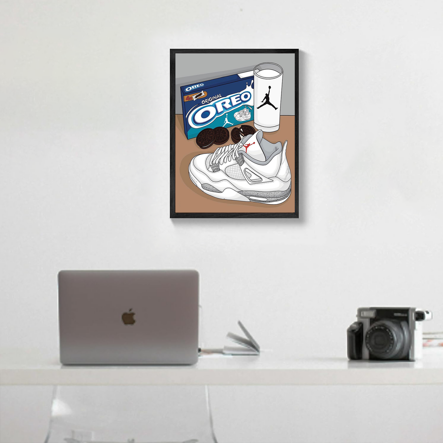 Air Jordan 4 Sneaker Framed Wall Art
