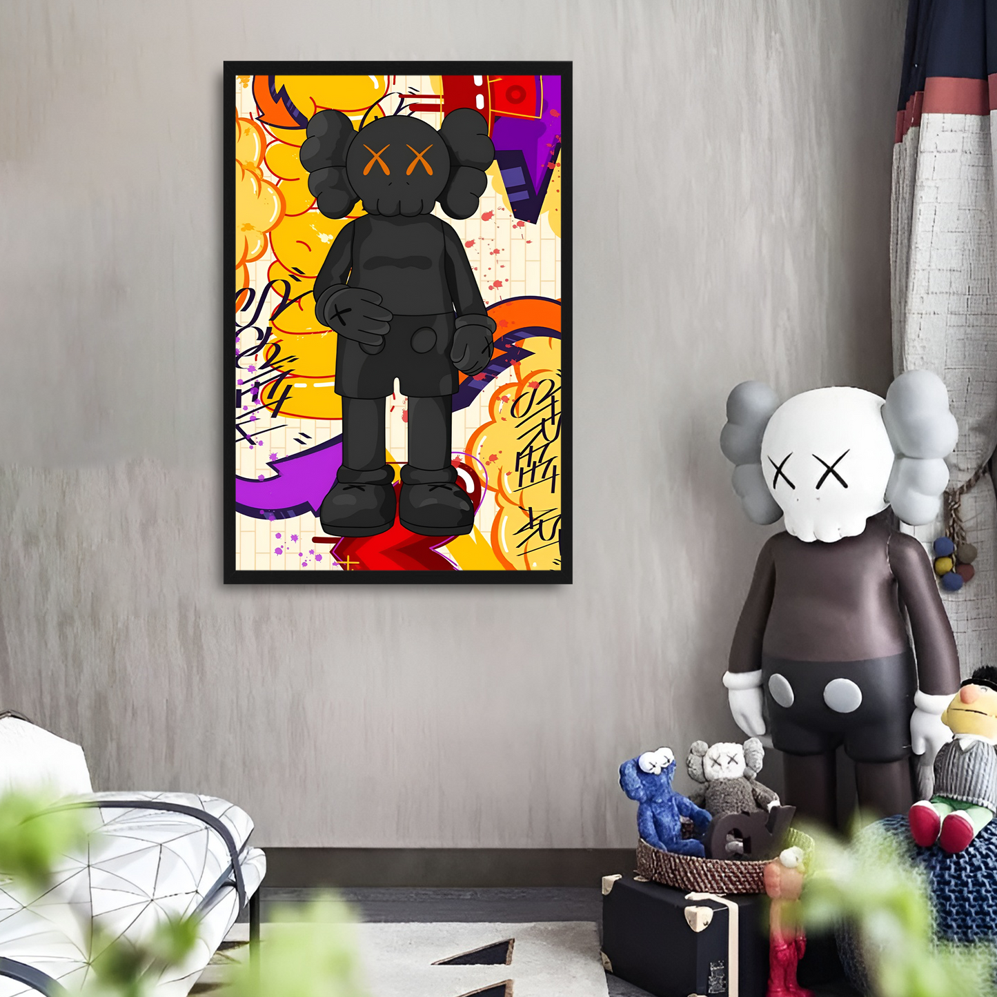 Hypebeast Kaws Frame Wall Art