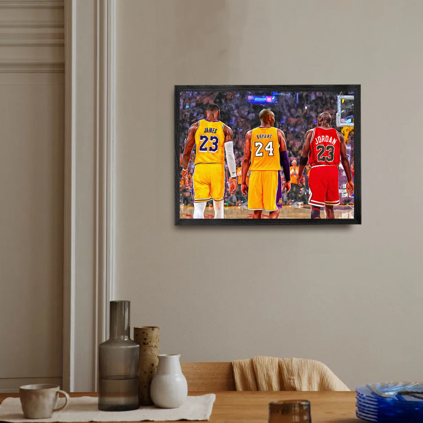 Basketball Sports Star Framed Wall Art