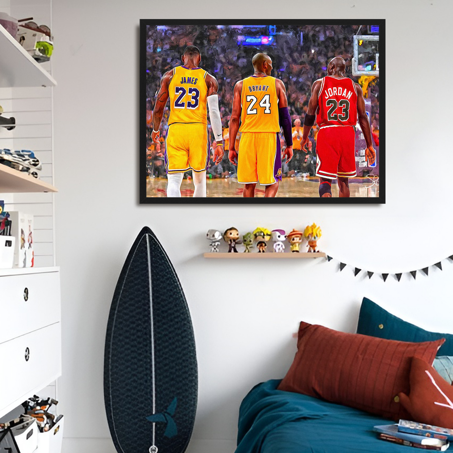 Basketball Sports Star Framed Wall Art